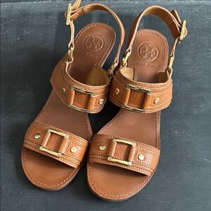 Tory Burch Brown Leather Sandals